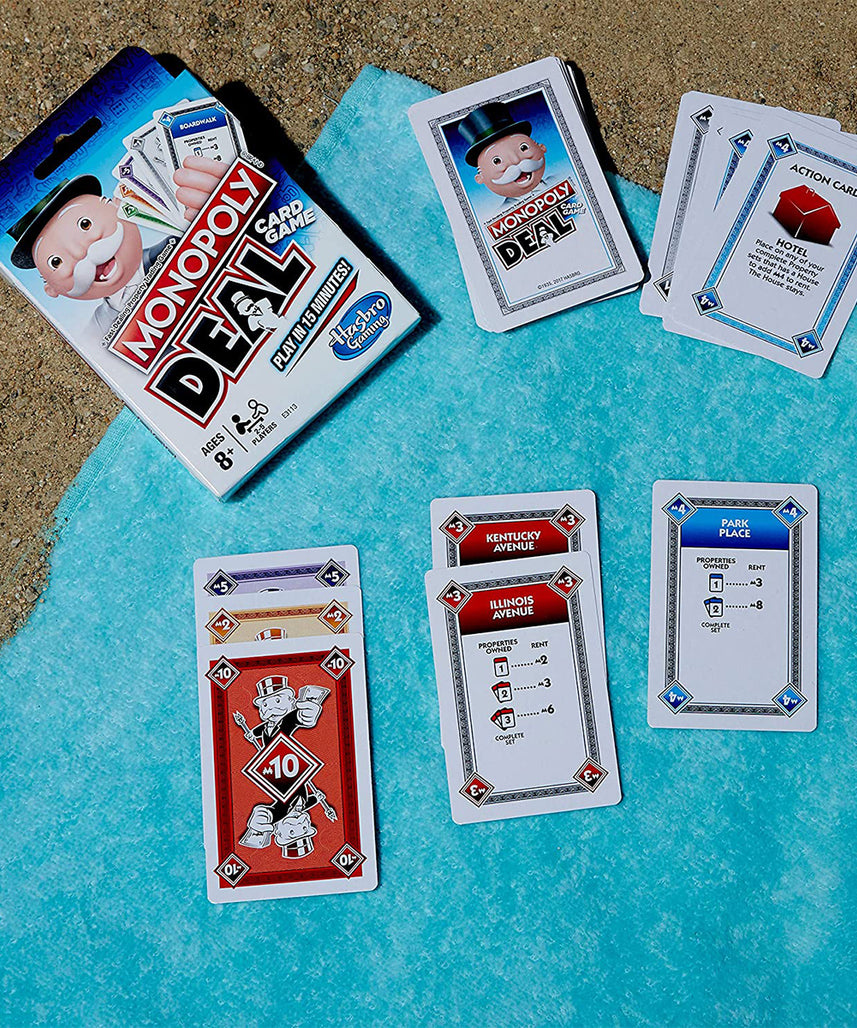 Monopoly Deal Card Game, Arabic Version, Quick-Playing Property Trading Game, 2-5 Players, Action Cards, Property Cards, Family Game, Kids Ages 8+
