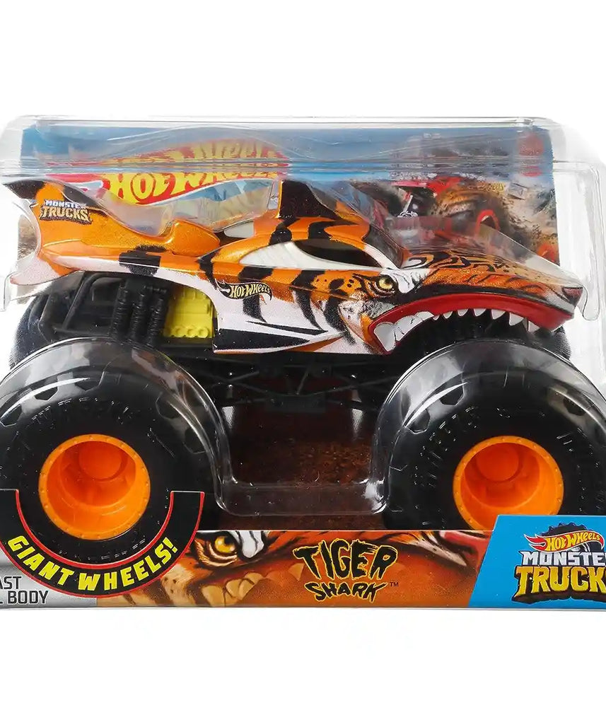 Hot Wheels Monster Trucks 1:24 Scale Die-Cast Big Wheels Assortment, Collectible Toy Cars for Kids, Monster Truck Smashing and Stunt Play