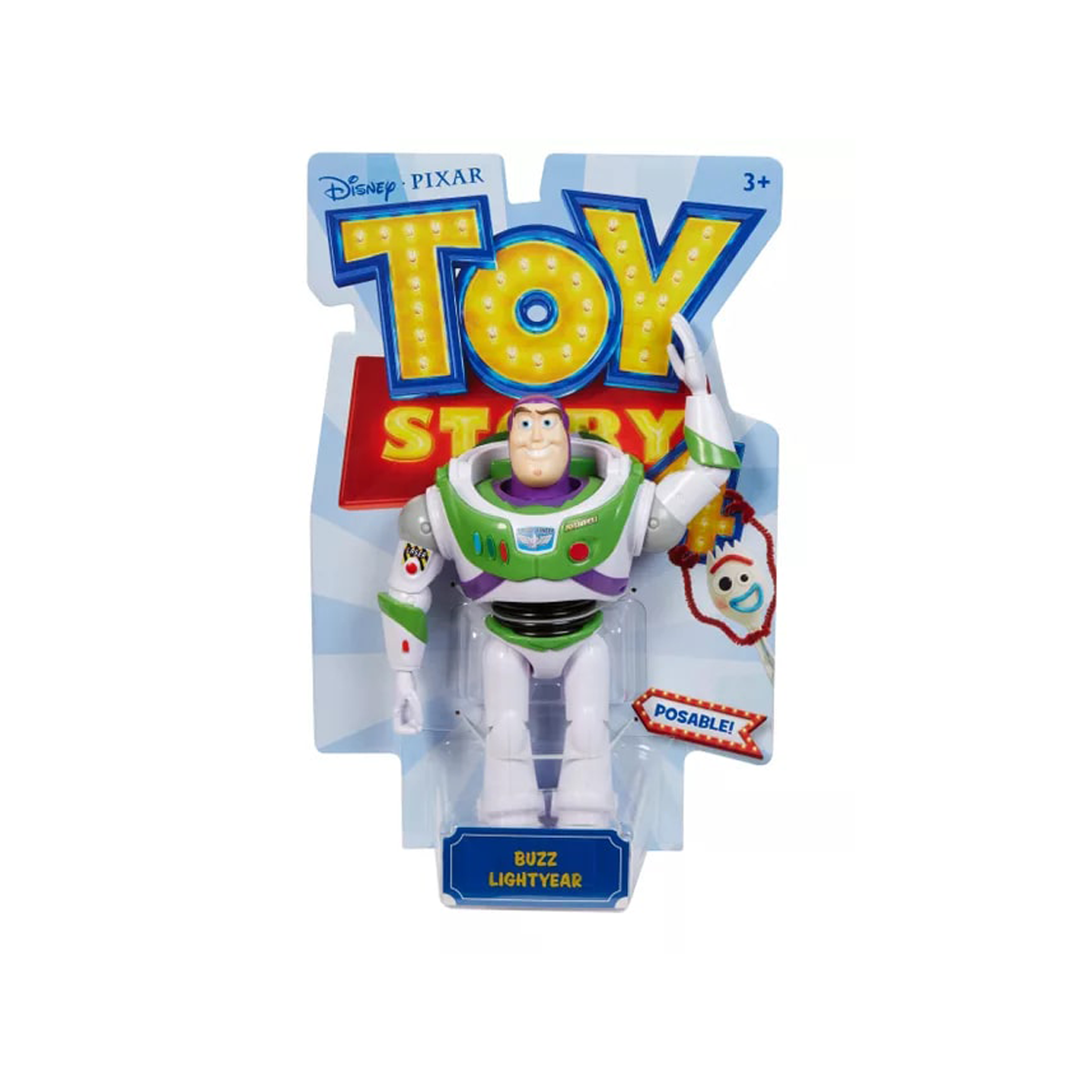 Toy Story 4 7" Buzz Lightyear Basic Figure, Disney Pixar Character, Posable Action Figure, Storytelling Play, Collectible Toy, Ages 3+