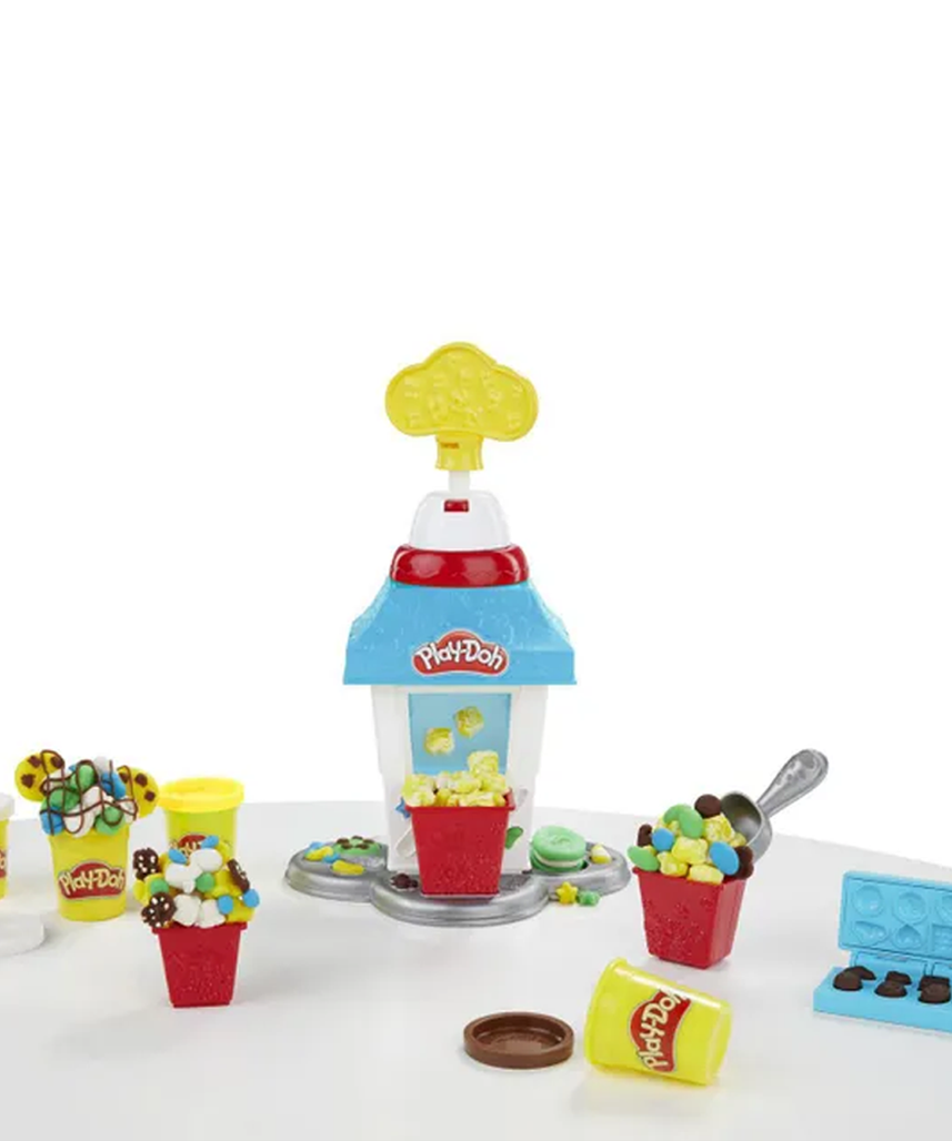 Play-Doh Kitchen Creations Popcorn Party Play Food Set with 6 Non-Toxic Cans, Kids Toy Popcorn Maker for Ages 3+