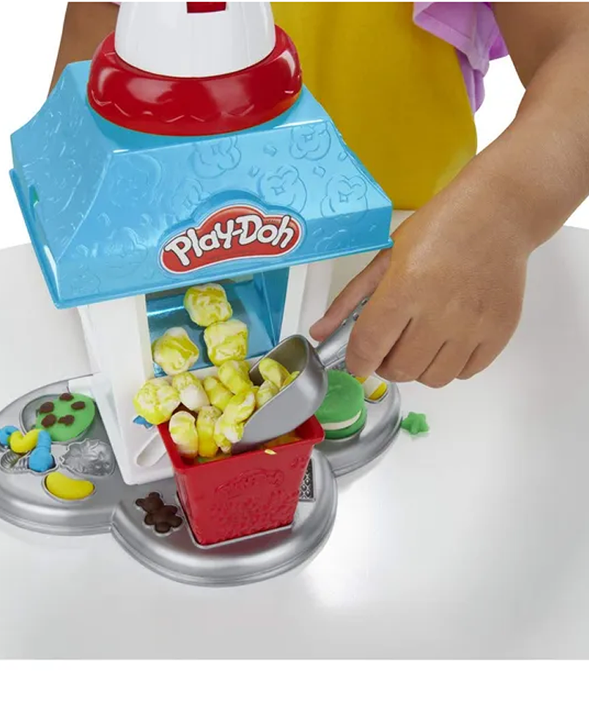 Play-Doh Kitchen Creations Popcorn Party Play Food Set with 6 Non-Toxic Cans, Kids Toy Popcorn Maker for Ages 3+