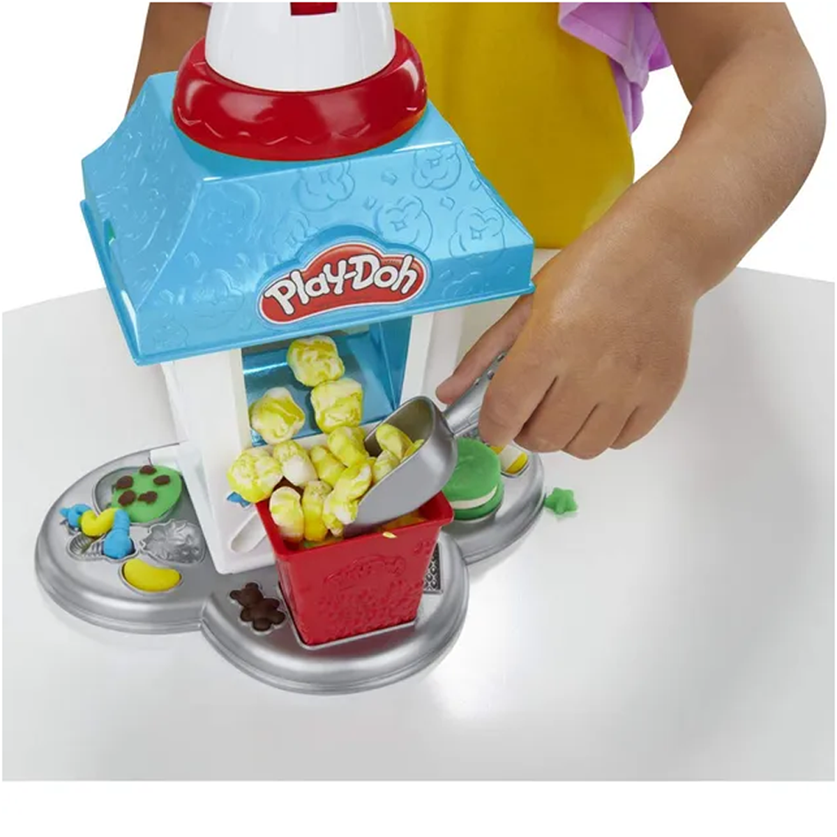 Play-Doh Kitchen Creations Popcorn Party Play Food Set with 6 Non-Toxic Cans, Kids Toy Popcorn Maker for Ages 3+