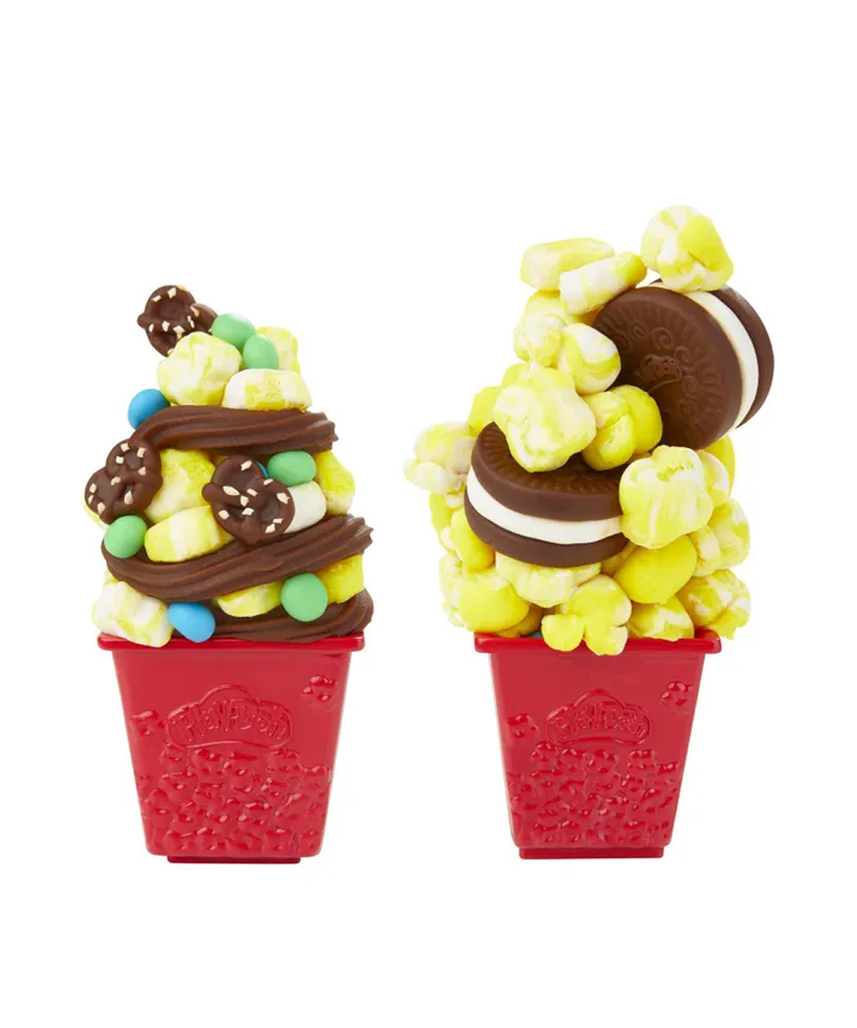 Play-Doh Kitchen Creations Popcorn Party Play Food Set with 6 Non-Toxic Cans, Kids Toy Popcorn Maker for Ages 3+