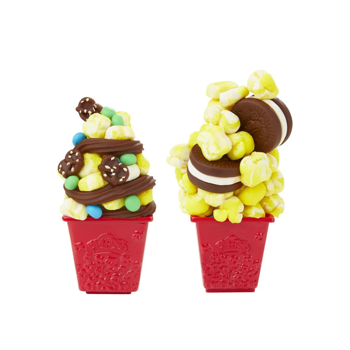 Play-Doh Kitchen Creations Popcorn Party Play Food Set with 6 Non-Toxic Cans, Kids Toy Popcorn Maker for Ages 3+