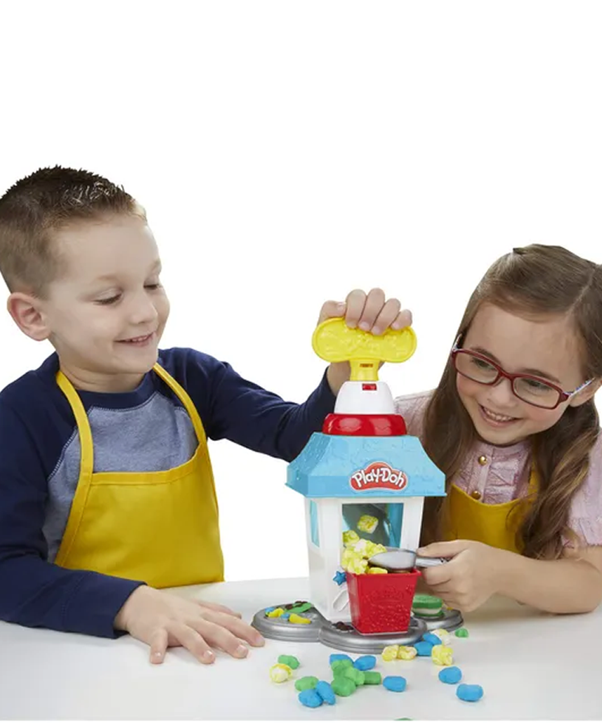 Play-Doh Kitchen Creations Popcorn Party Play Food Set with 6 Non-Toxic Cans, Kids Toy Popcorn Maker for Ages 3+