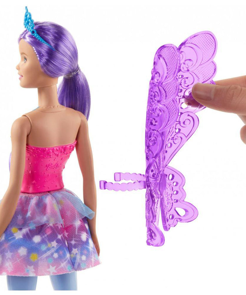 Barbie Dreamtopia Fairy Doll 12-Inch Purple Hair With Wings Toy for Kids Ages 3 to 7