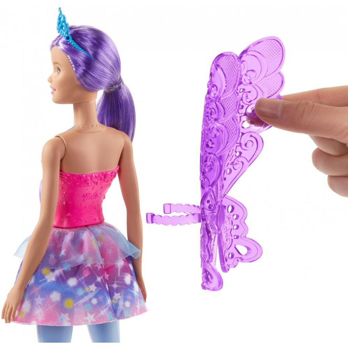 Barbie Dreamtopia Fairy Doll 12-Inch Purple Hair With Wings Toy for Kids Ages 3 to 7