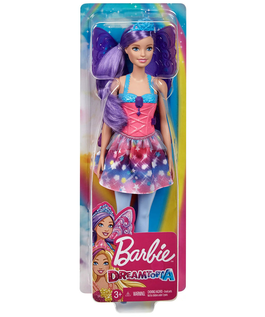 Barbie Dreamtopia Fairy Doll 12-Inch Purple Hair With Wings Toy for Kids Ages 3 to 7