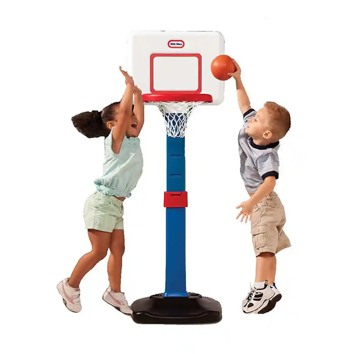 Little Tikes Totsports Easy Score Basketball Set, Adjustable Toddler Hoop with Round Backboard and 3 Balls, Indoor Outdoor Play, Ages 18 Months to 5 Years, Sport & Outdoor