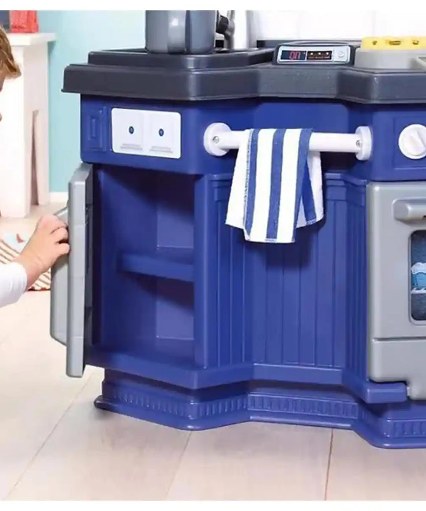 مجموعة مطبخ ليتل تايكس سايد باي سايد، مطبخ تظاهري مع أصوات طبخ واقعية، تصميم زاوية للعب المشترك، للأعمار من 3 سنوات فما فوق، تلبيس وتظاهر