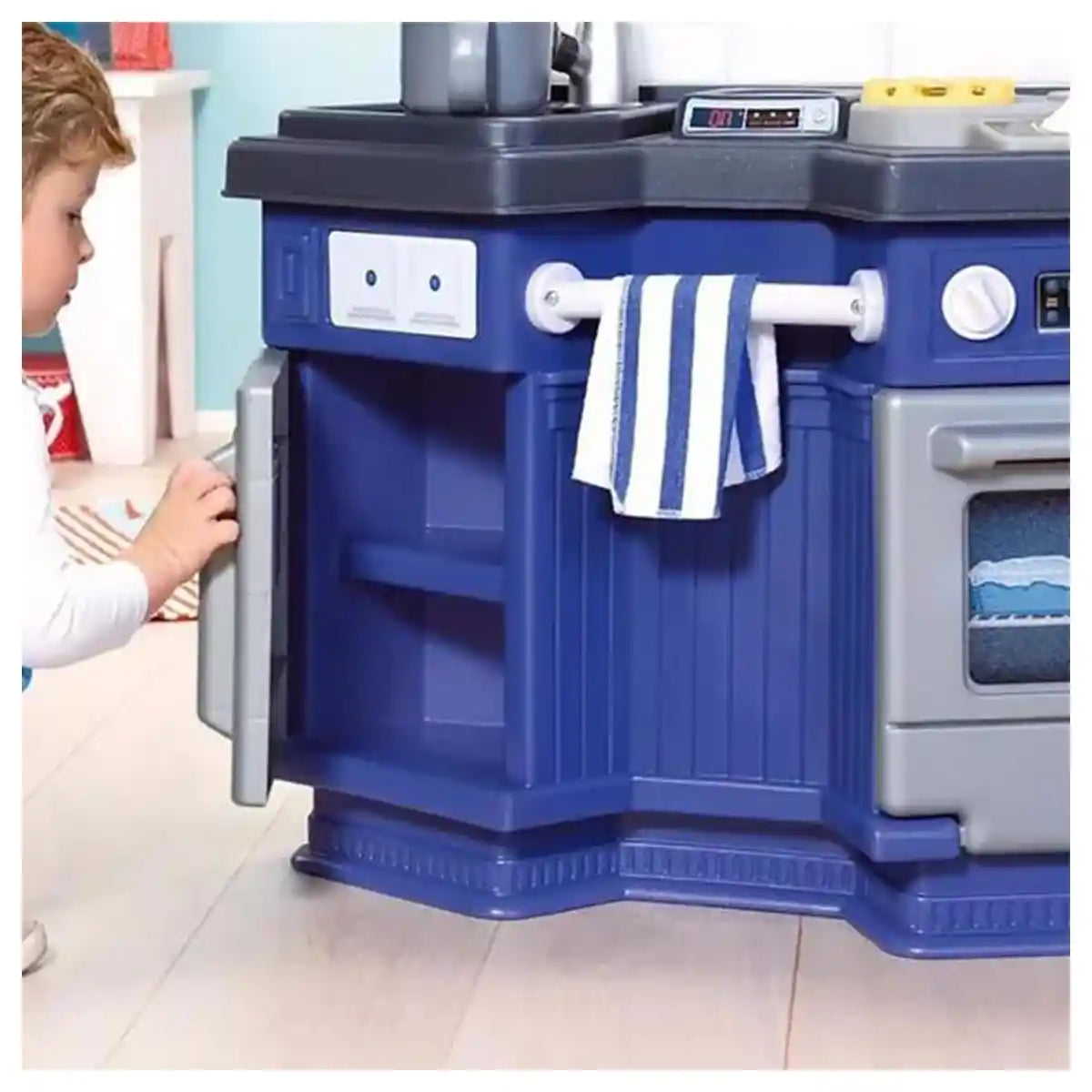 مجموعة مطبخ ليتل تايكس سايد باي سايد، مطبخ تظاهري مع أصوات طبخ واقعية، تصميم زاوية للعب المشترك، للأعمار من 3 سنوات فما فوق، تلبيس وتظاهر