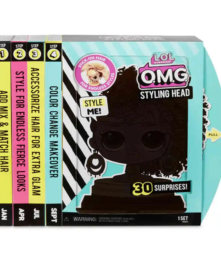 رأس تصفيف الشعر رويال بي من إل أو إل سربرايز، شعر لاصق، 30 مفاجأة، تغيير لون، مزج وتنسيق قطع الشعر، إكسسوارات متضمنة، تسريحات شعر لا حصر لها