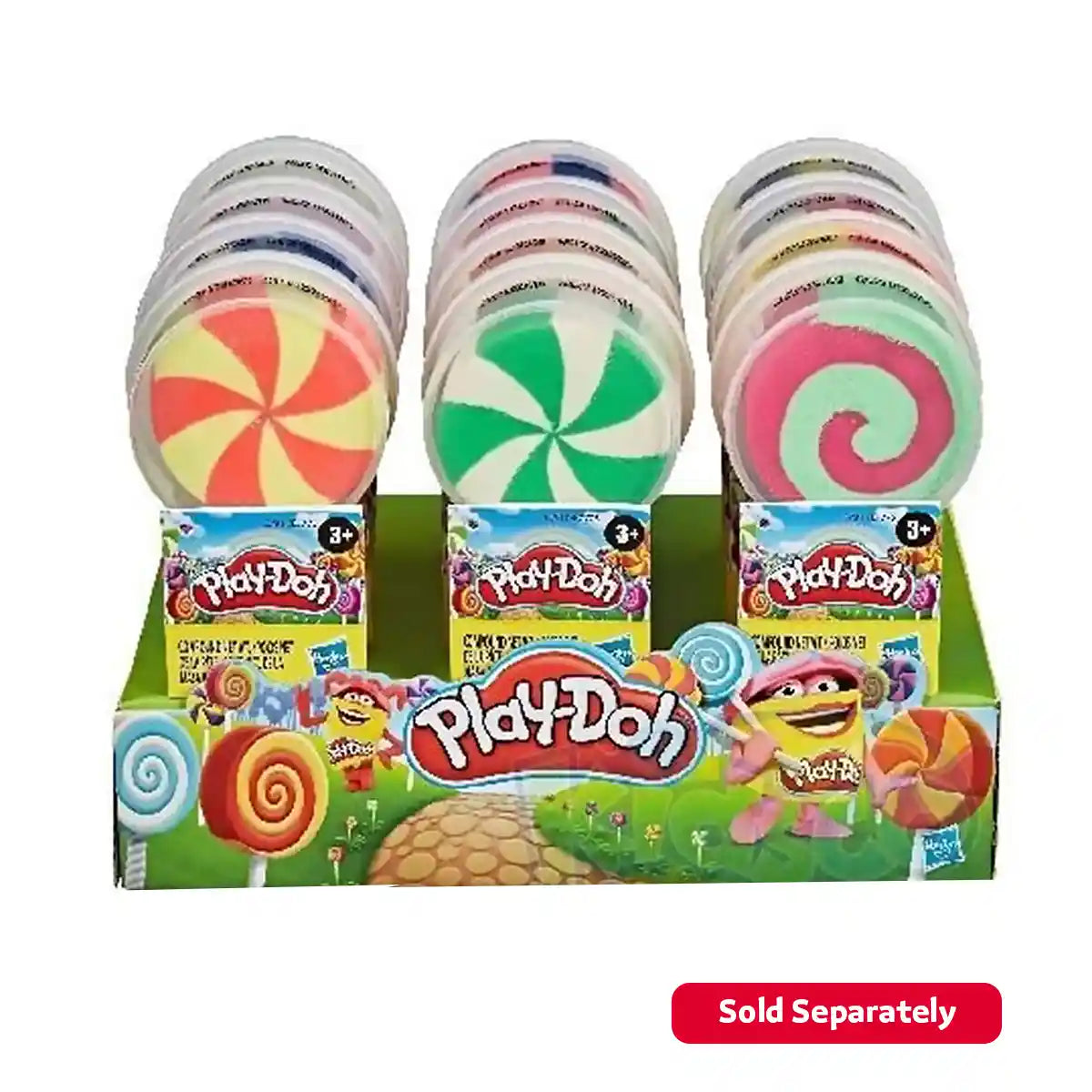 مجموعة من 4 قوالب حلوى بلاي دوه لولي بوب مع مركب تشكيل غير سام 3 أونصات، لعبة فنون وحرف إبداعية للأطفال من سن 3 سنوات فما فوق