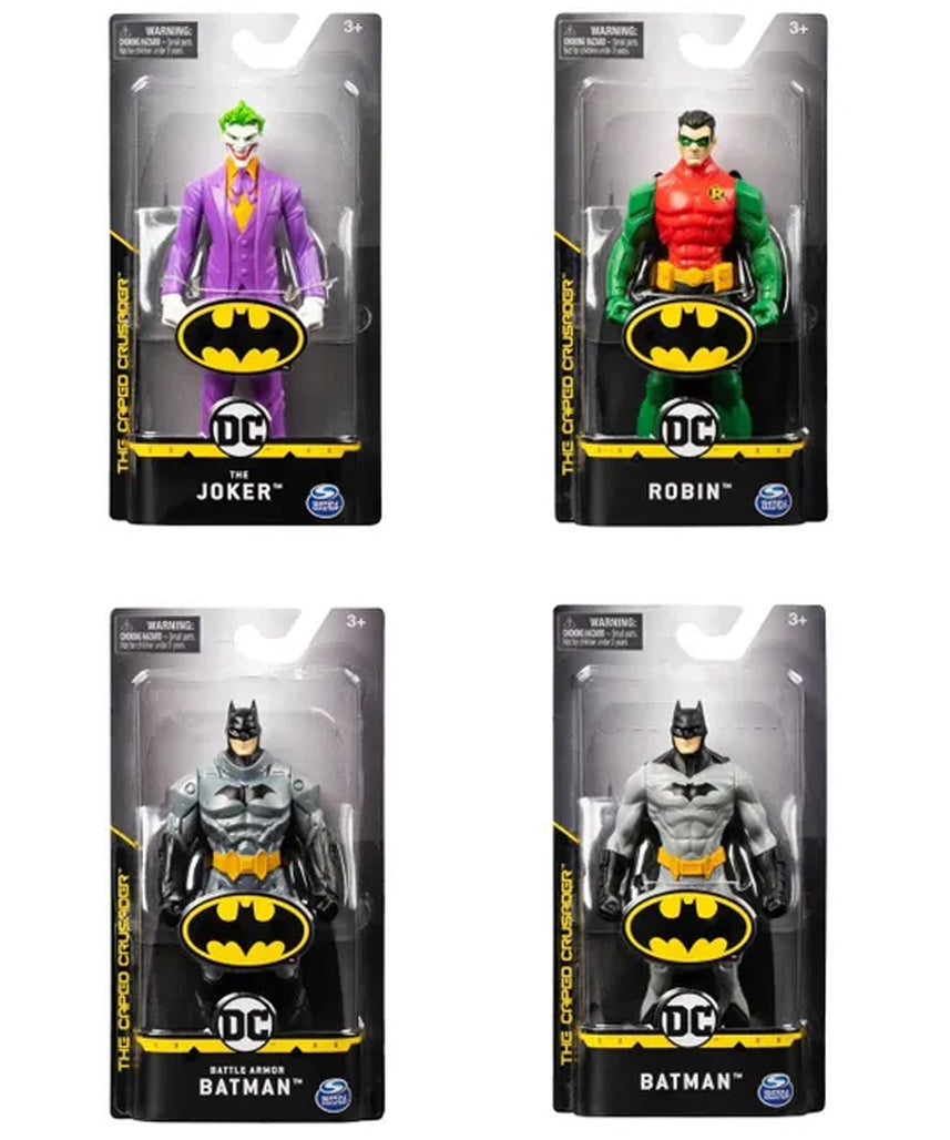 مجموعة مجسمات باتمان المتحركة من دي سي، مقاس 6 بوصات، للأطفال - مجسمات أبطال خارقون وأشرار قابلة للتعديل، باتمان وروبن وجوكر قابلة للتحصيل