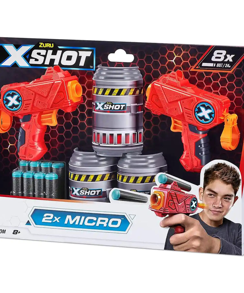 قاذف سهام مزدوج من إكس شوت إم كيه 3، قاذف سهام من الفوم، متعدد الألوان، 36432، مناسب للأعمار من 6 سنوات فما فوق