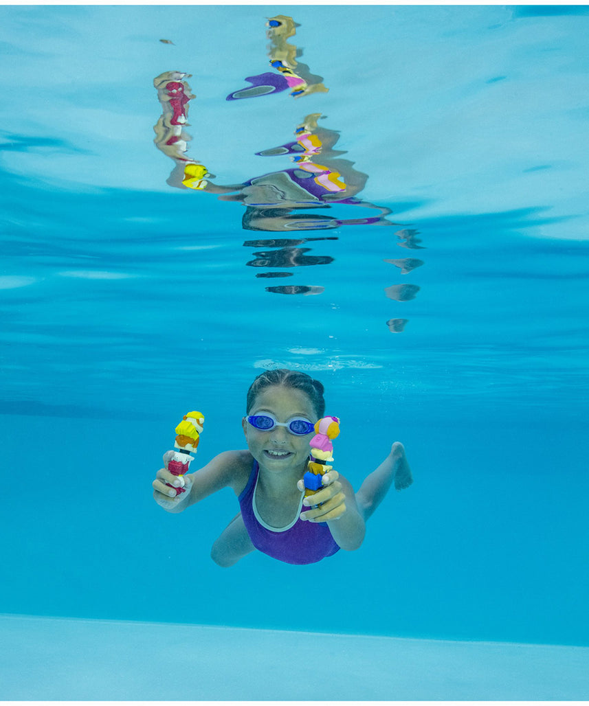 Paw Patrol Learn to Dive Swim Dive Sticks for Kids, 2-Pack Adjustable Floating and Sinking Pool Toys for Beginner and Advanced Swimmers, Fun Underwater Water Retrieval Training