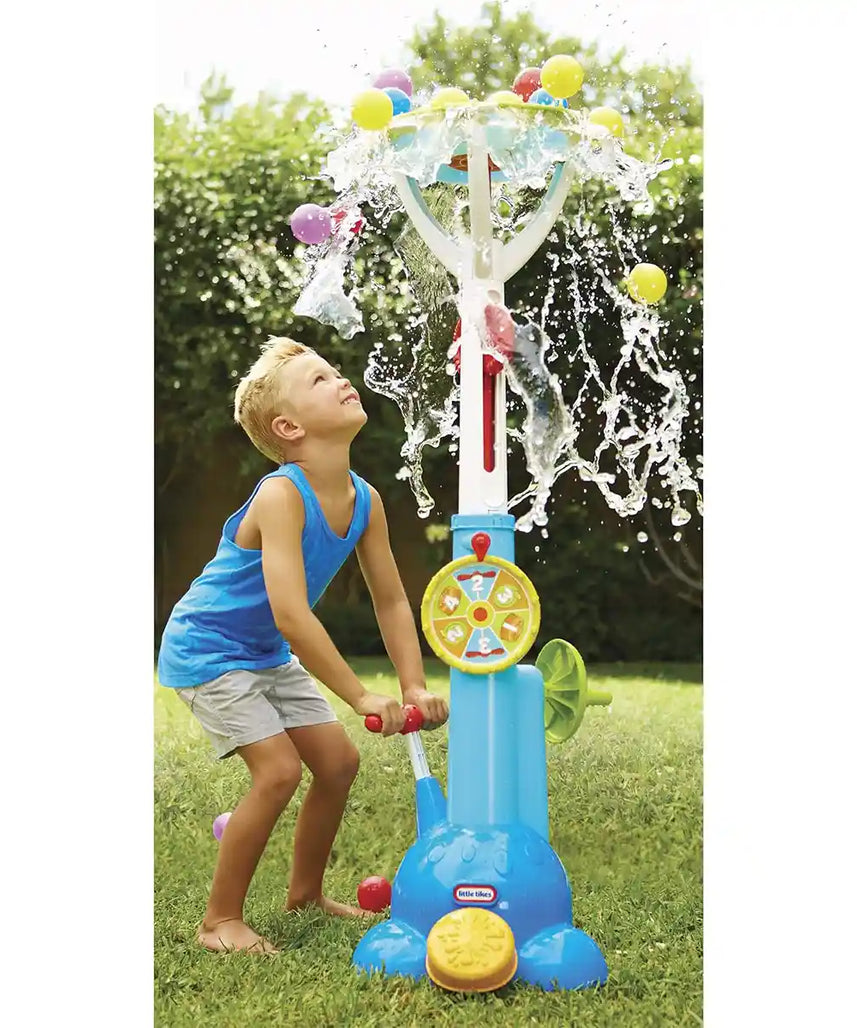 Little Tikes Fun Zone Pop N Splash Surprise Game, Multicolor, Outdoor & Indoor Water Play with 21 Balls, Interactive Spin & Splash Toy for Kids Age 3-6