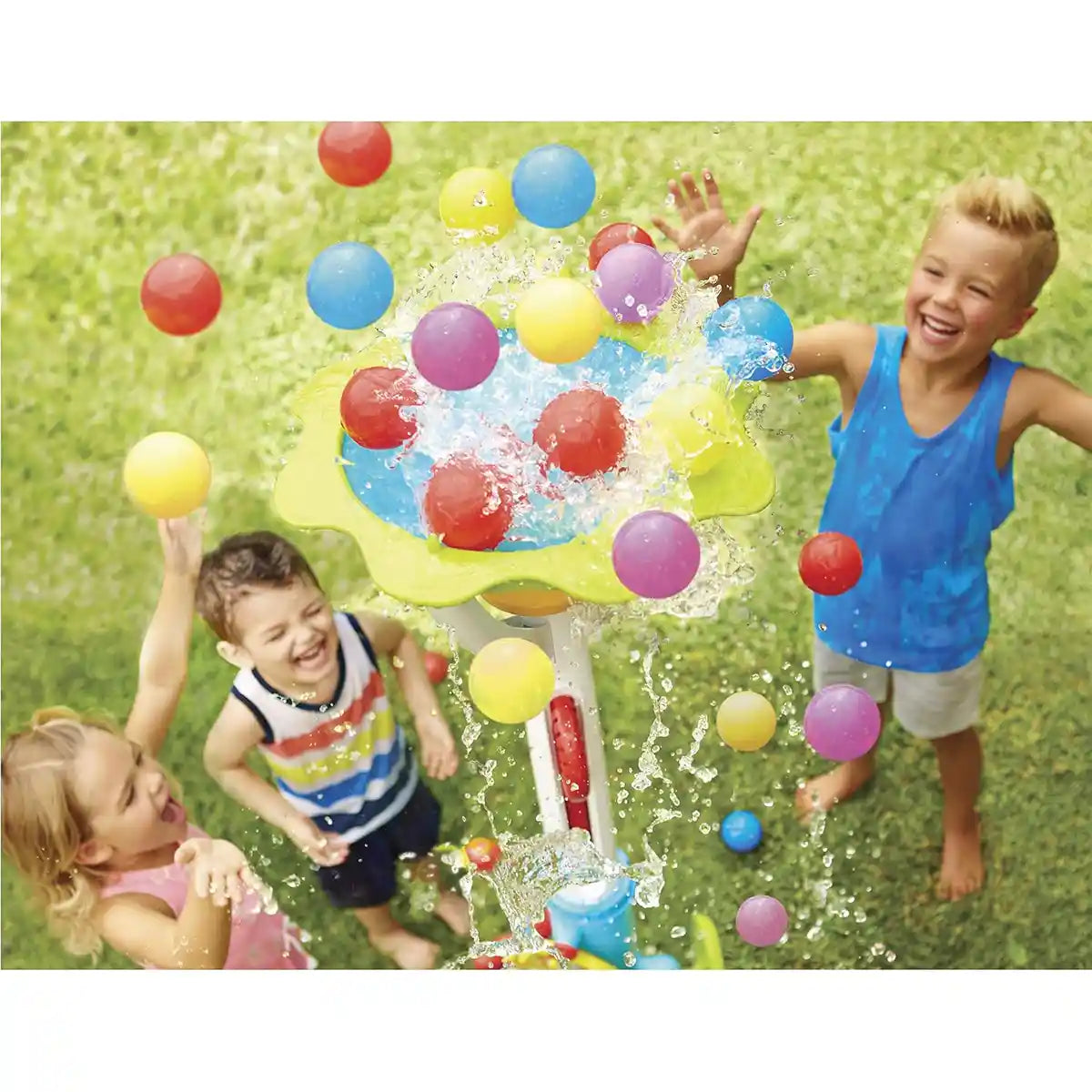 Little Tikes Fun Zone Pop N Splash Surprise Game, Multicolor, Outdoor & Indoor Water Play with 21 Balls, Interactive Spin & Splash Toy for Kids Age 3-6