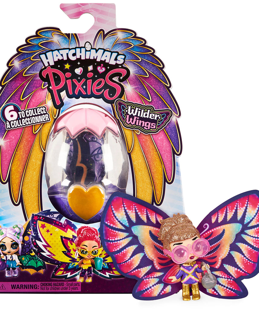 أجنحة هاتشيمالز بيكسيز وايلدر، أجنحة بيكسي القماشية، 2 ملحق، بيضة مفاجأة، مناسبة للأعمار من 5 سنوات فما فوق، مجسمات قطيفة قابلة للتجميع