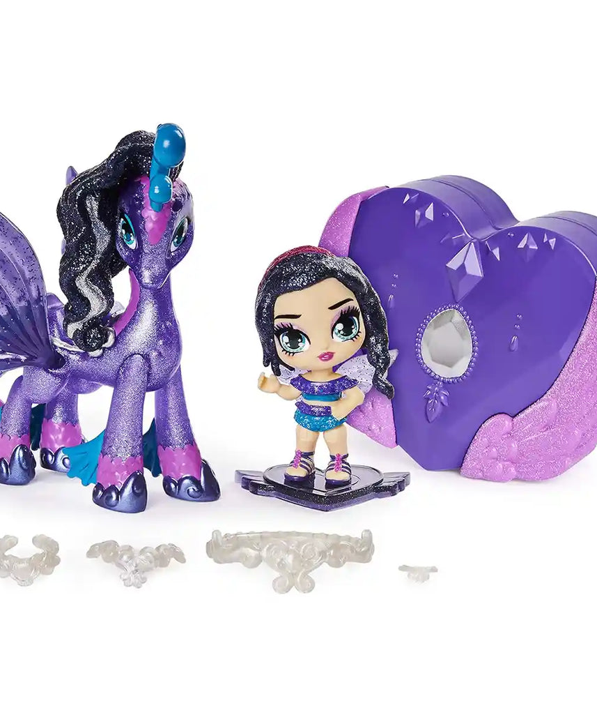 مجموعة هاتشيمالز بيكسيز رايدرز لاجون ليلي بيكسي وسيستاليون جلايدر، مع ميزات غامضة سحرية، وملحقات، وحامل عرض، ورمز تطبيق، للأعمار من 5 سنوات فما فوق، من هاتشيمالز كوليكشنز