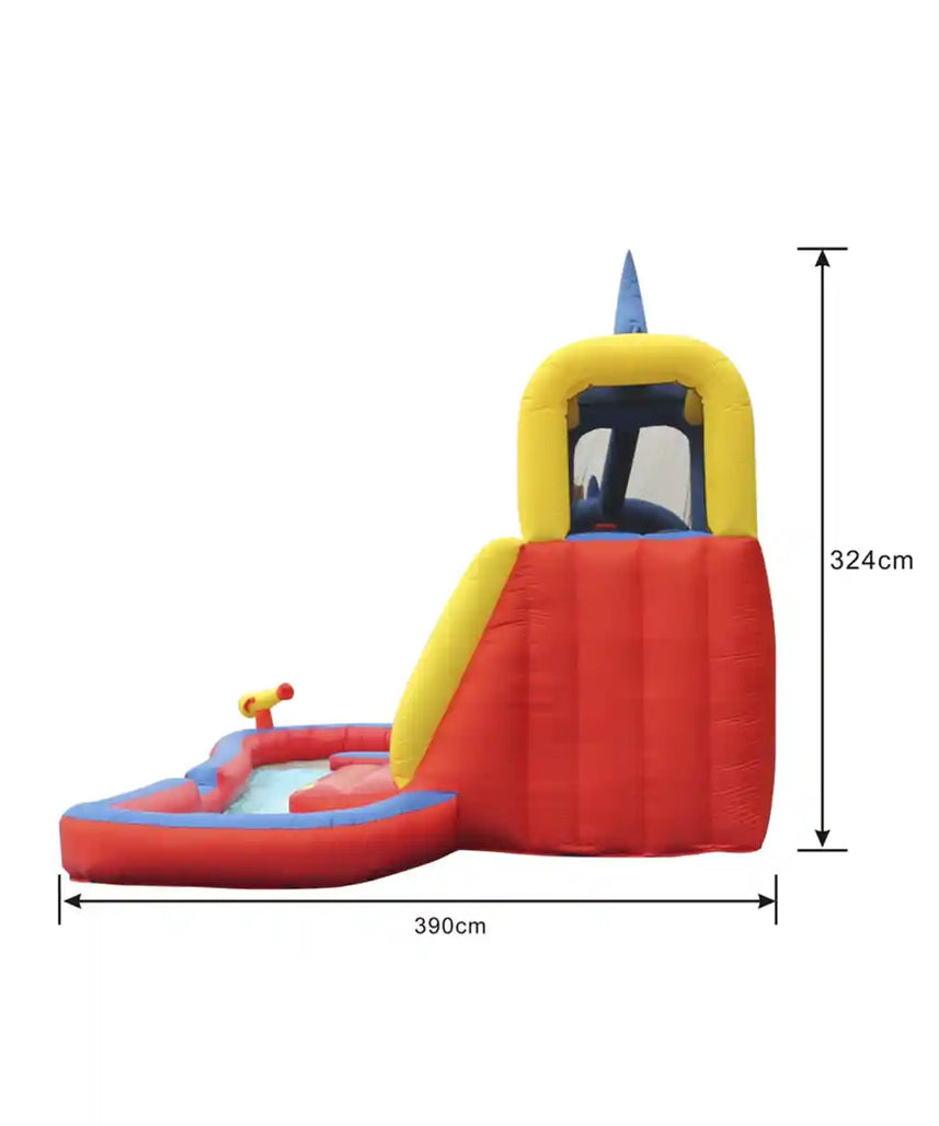 هابي هوب، قلعة قفز قابلة للنفخ للأطفال، قلعة قفز خارجية، منزل قفز في الفناء الخلفي، بوليستر متين، يتضمن منفاخ كهربائي ومجموعة إصلاح، لعبة نشاط آمنة للأطفال، حمامات سباحة ومرح مائي