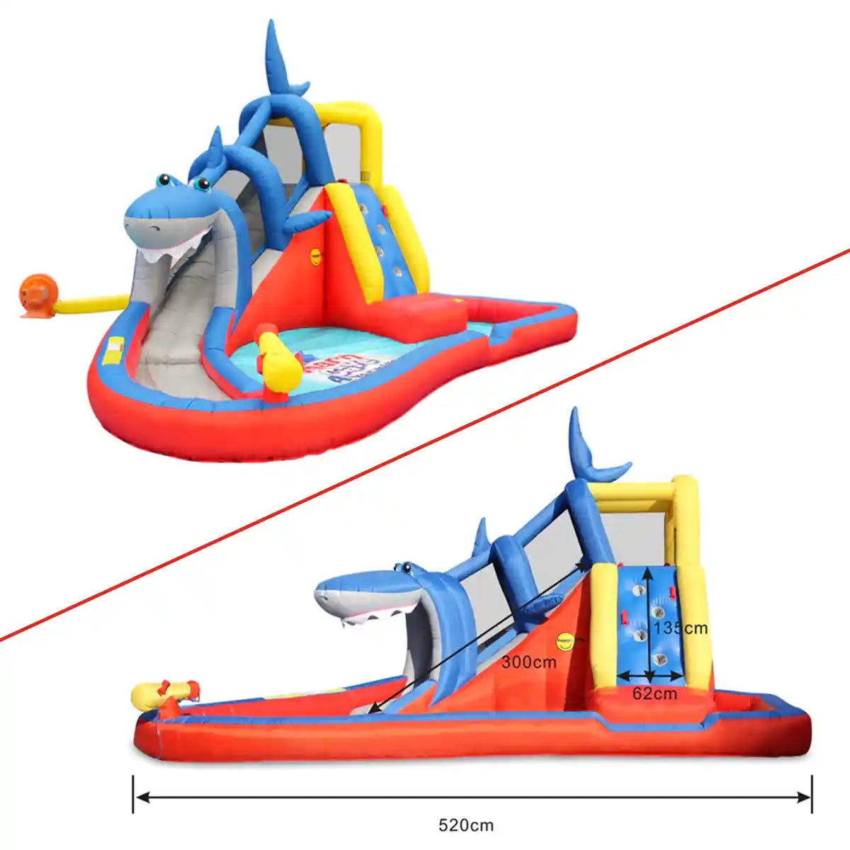 هابي هوب، قلعة قفز قابلة للنفخ للأطفال، قلعة قفز خارجية، منزل قفز في الفناء الخلفي، بوليستر متين، يتضمن منفاخ كهربائي ومجموعة إصلاح، لعبة نشاط آمنة للأطفال، حمامات سباحة ومرح مائي