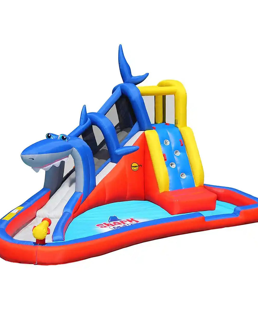 هابي هوب، قلعة قفز قابلة للنفخ للأطفال، قلعة قفز خارجية، منزل قفز في الفناء الخلفي، بوليستر متين، يتضمن منفاخ كهربائي ومجموعة إصلاح، لعبة نشاط آمنة للأطفال، حمامات سباحة ومرح مائي