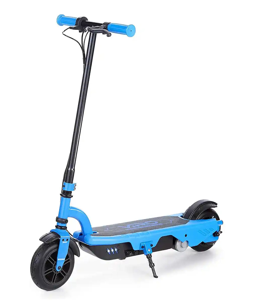 سكوتر كهربائي ليتل تايكس فيرو رايدز في آر ٥٥٠ إي، أزرق، قابل للطي، أقصى سرعة ١٠ أميال في الساعة، أضواء ليد، دواسة إبهام، فرامل يد، بطارية قابلة لإعادة الشحن، للأطفال من عمر ٨ سنوات فما فوق