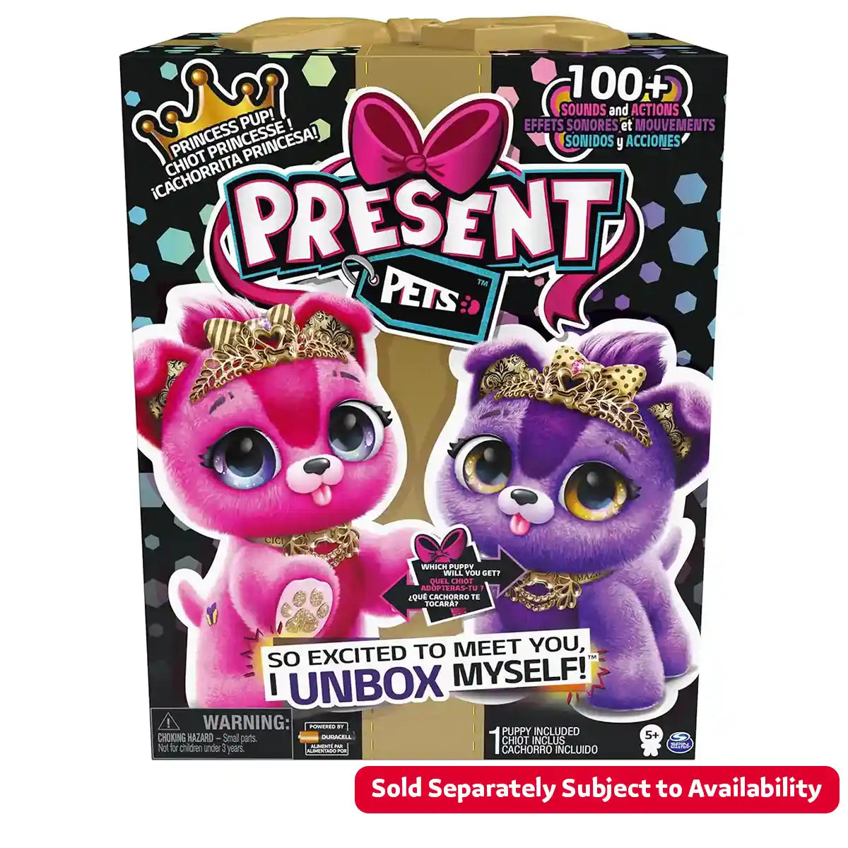 لعبة تفاعلية مفاجئة على شكل جرو الأميرة من بريزينت بيتس، يوركشاير تيرير ذاتية الفتح، أكثر من 100 صوت وحركة، هدايا للبنات، ألعاب أطفال للبنات من عمر 5 إلى 9 سنوات، مازي أو سيسي (قد يختلف الطراز)