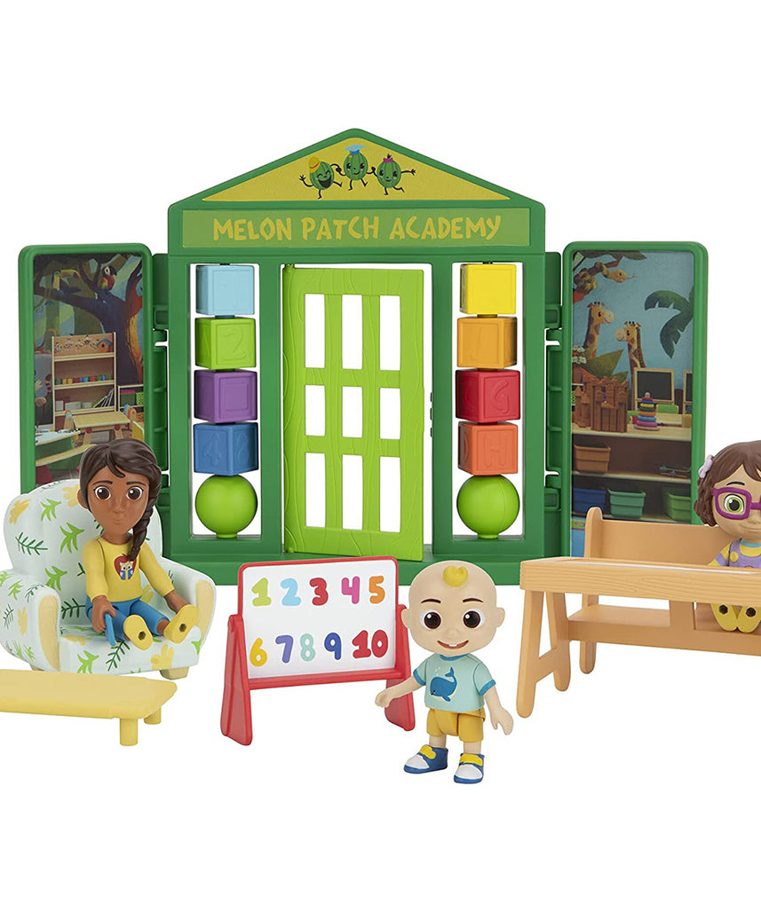 Cocomelon Deluxe School Time Playset for Kids, Educational Learning Toy with JJ, Bella & Accessories, Preschool Roleplay & Imaginative Play