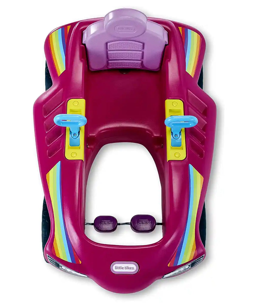 سيارة سباق جيت من ليتل تايكس - سيارة وردية بدواسة مع مقعد قابل للتعديل وإطارات للطرق الوعرة - لعبة سباق خارجية للأطفال من سن 3 إلى 10 سنوات