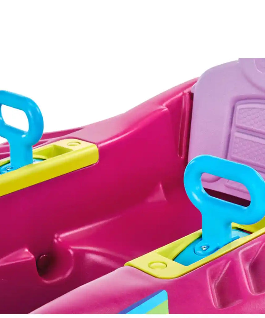 سيارة سباق جيت من ليتل تايكس - سيارة وردية بدواسة مع مقعد قابل للتعديل وإطارات للطرق الوعرة - لعبة سباق خارجية للأطفال من سن 3 إلى 10 سنوات