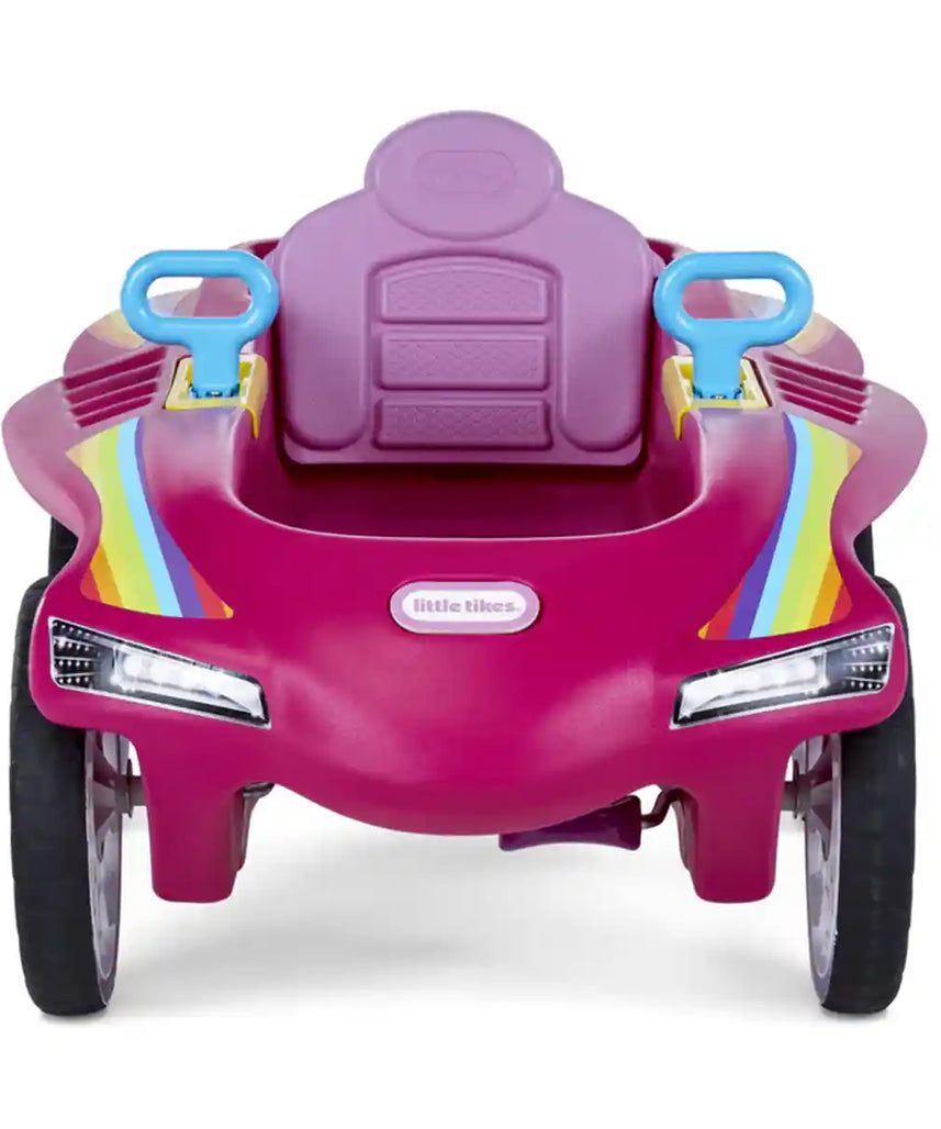 سيارة سباق جيت من ليتل تايكس - سيارة وردية بدواسة مع مقعد قابل للتعديل وإطارات للطرق الوعرة - لعبة سباق خارجية للأطفال من سن 3 إلى 10 سنوات