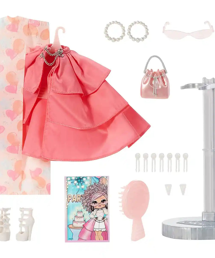 L.O.L. Surprise OMG Birthday Doll, Miss Celebrate Fashion Doll with 20 Surprises, Mix-and-Match Outfits, Accessories, and Doll Stand