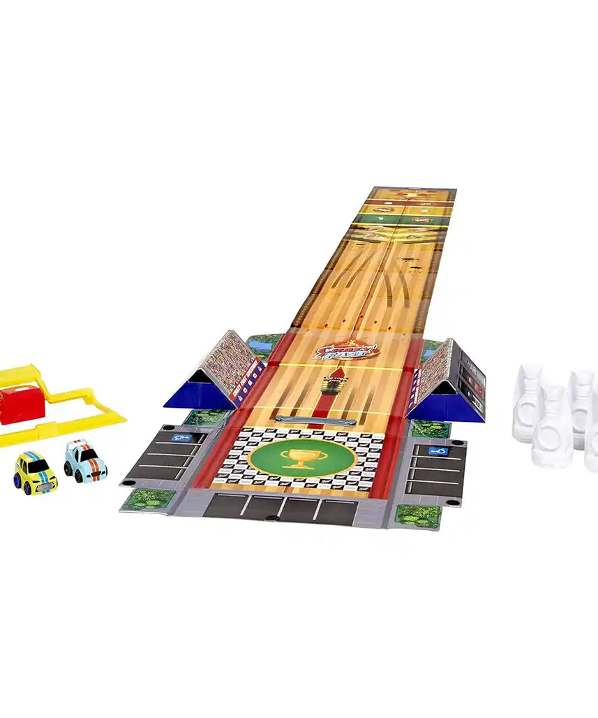 Little Tikes Crazy Fast 3-in-1 Rollin’ Bowlin’ Racing Playset, Multicolor, with 2 Cars, 12ft Track, Bowling Pins & Launcher, Ages 3+