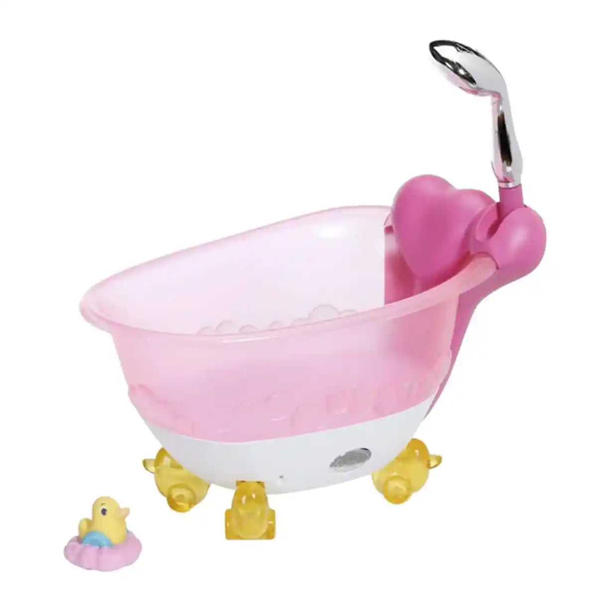 مجموعة لعب بيبي بورن سبلاشينج فن إن ذا باث توب، حوض استحمام للدمى مع أضواء وأصوات ودش أوتوماتيكي وملحق على شكل بطة، للأعمار من 3 سنوات فما فوق، دمى ومنازل وإكسسوارات