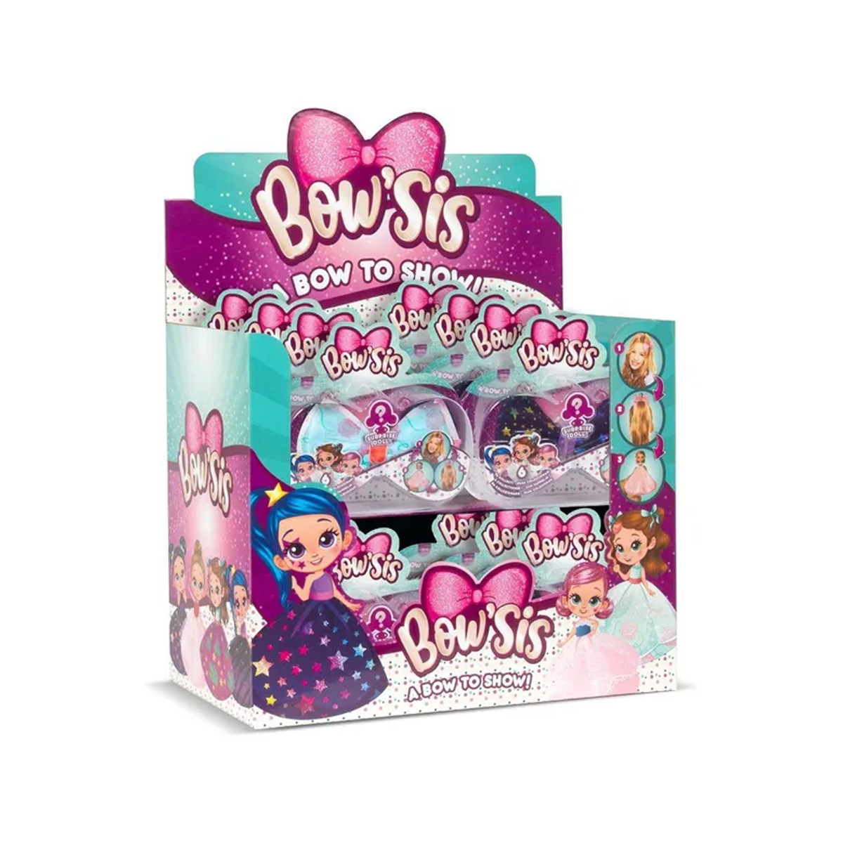 Bowsis Mini Doll Assorted (1pc) by IMC Toys, Collectible Surprise Doll with Hidden Bow Accessory, Girls Toys Ages 3+