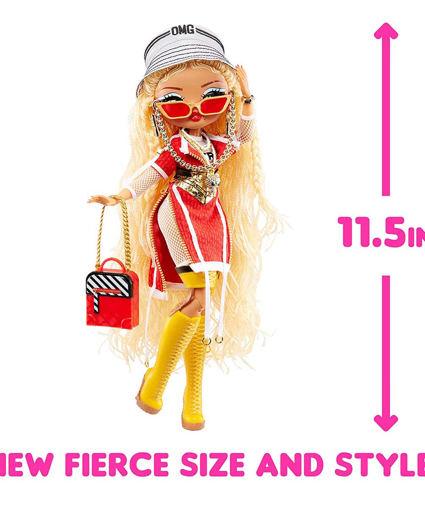LOL Surprise OMG Fierce Swag Fashion Doll, Collector-Quality Poseable Doll with 15 Fashion Accessories, 11.5 Inch, Ages 5-8
