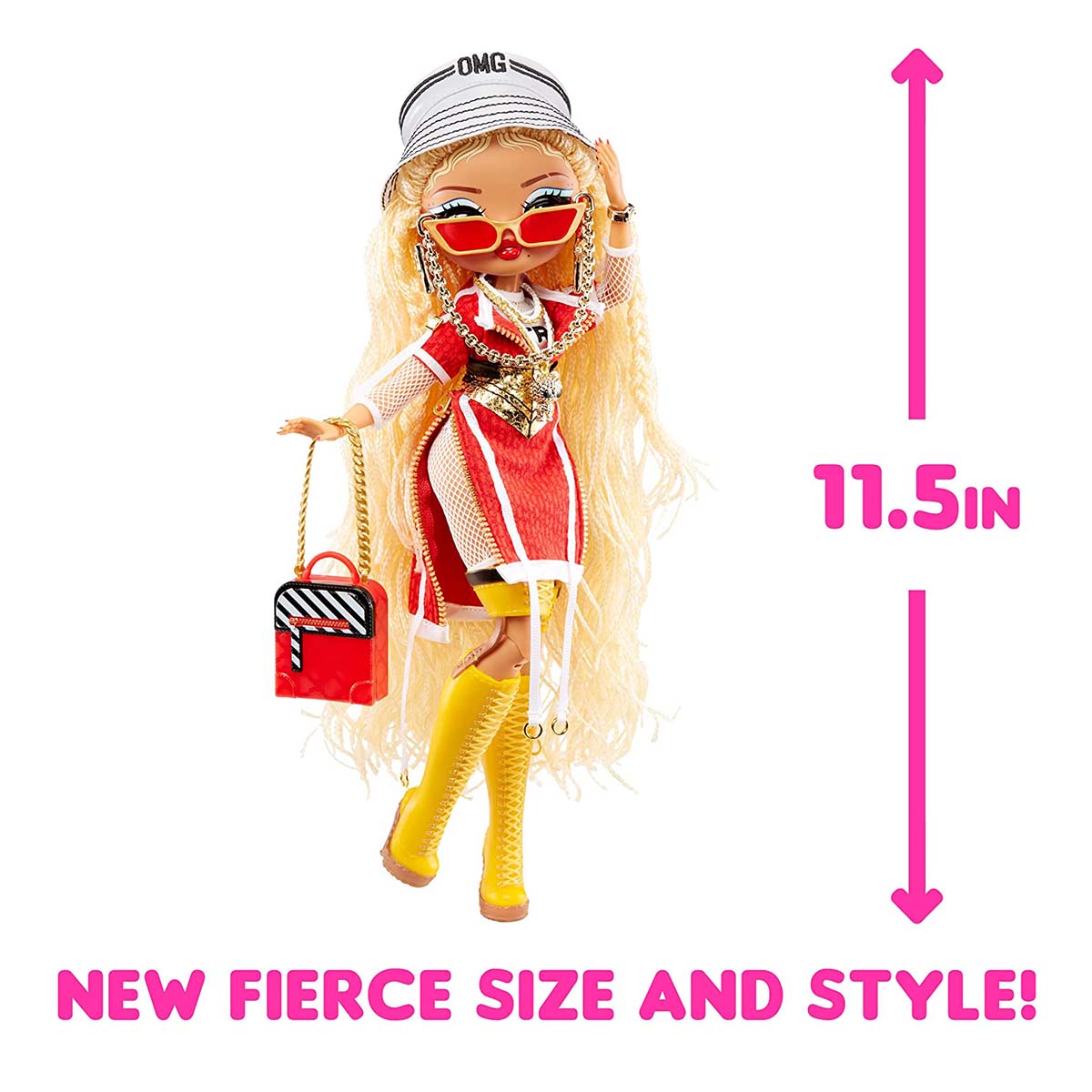 LOL Surprise OMG Fierce Swag Fashion Doll, Collector-Quality Poseable Doll with 15 Fashion Accessories, 11.5 Inch, Ages 5-8