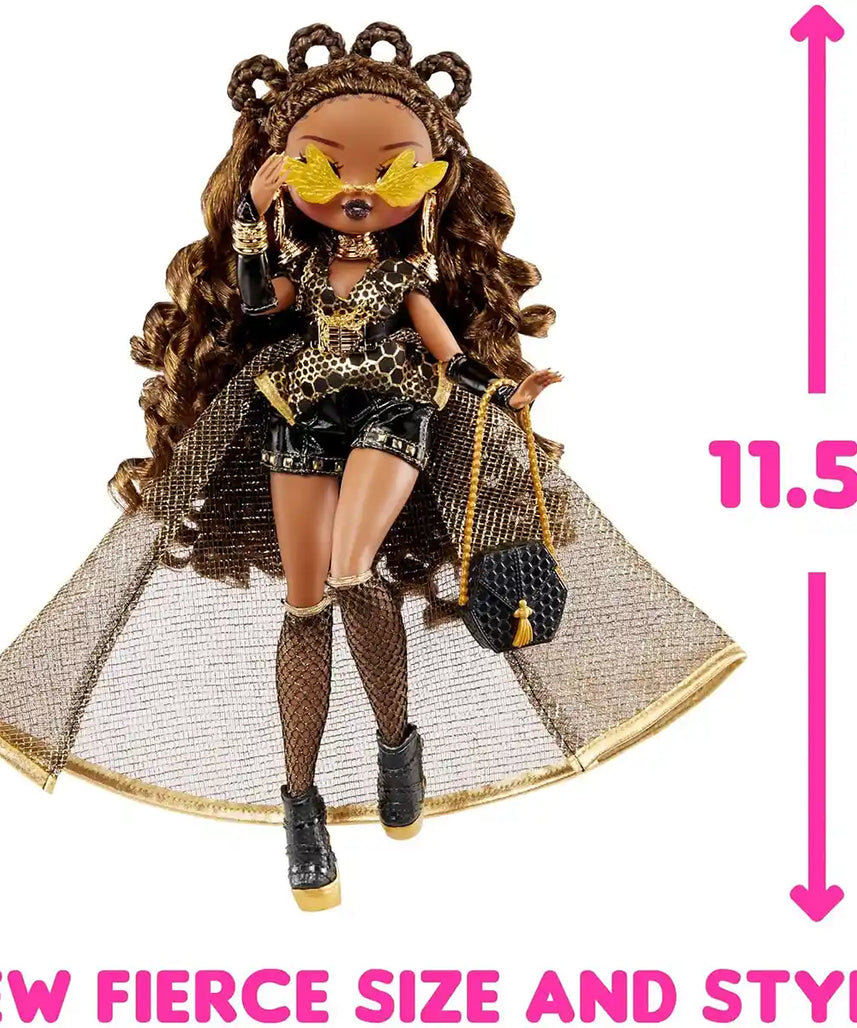 LOL Surprise OMG Fierce Royal Bee Fashion Doll, Collector-Quality Poseable Doll with 15 Fashion Accessories, 11.5 Inch, Ages 5-8