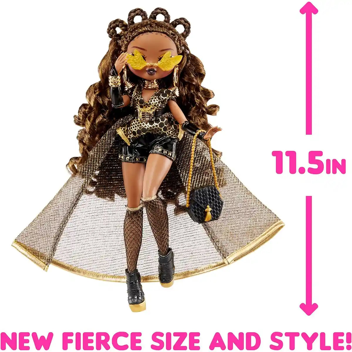 LOL Surprise OMG Fierce Royal Bee Fashion Doll, Collector-Quality Poseable Doll with 15 Fashion Accessories, 11.5 Inch, Ages 5-8