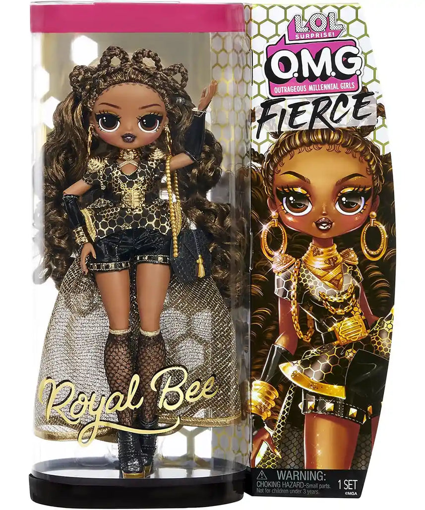 LOL Surprise OMG Fierce Royal Bee Fashion Doll, Collector-Quality Poseable Doll with 15 Fashion Accessories, 11.5 Inch, Ages 5-8