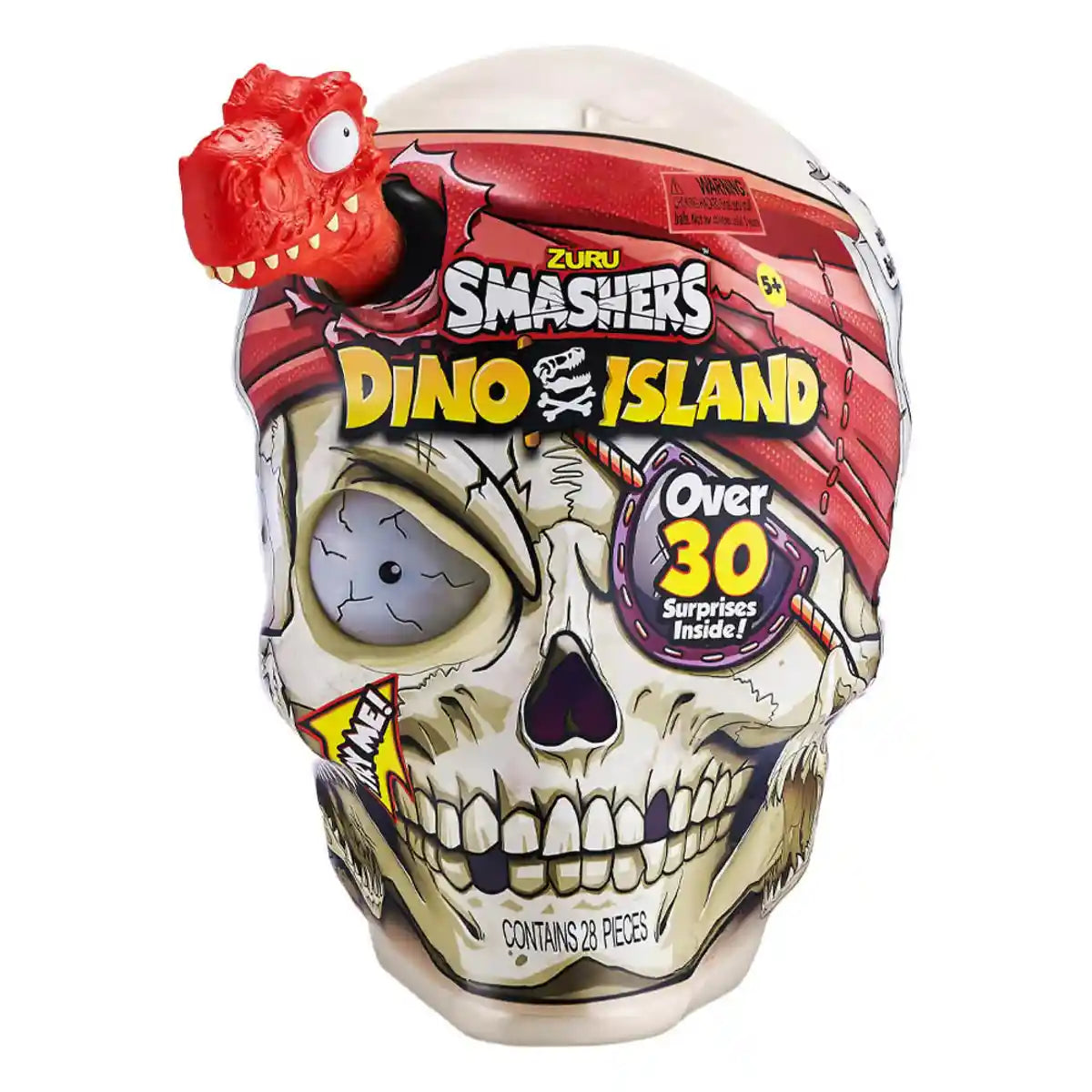 Zuru Smasher Giant Skull Dino Island S1, Smashable Prehistoric Adventure Playset with 30+ Surprises, Mini Eggs, Dino Figures & Collectibles, Gift for Kids Ages 5+