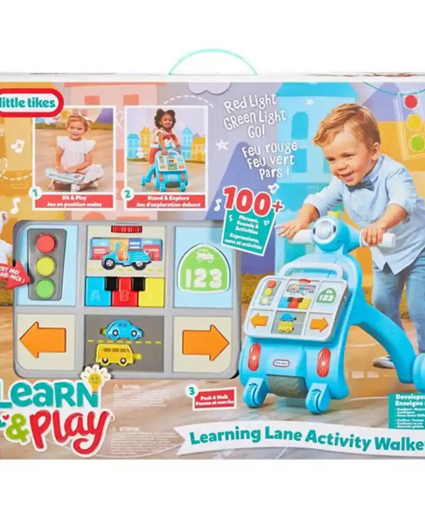 مشاية ليتل تايكس التعليمية التفاعلية، مشاية أطفال تفاعلية بطابع القيادة مزودة بأضواء وأصوات، تُعلّم الأشكال والألوان والحروف، وتشجع على المشي المبكر، مناسبة للأعمار من ١٢ شهرًا فما فوق، ألعاب تنمية وأنشطة مبكرة