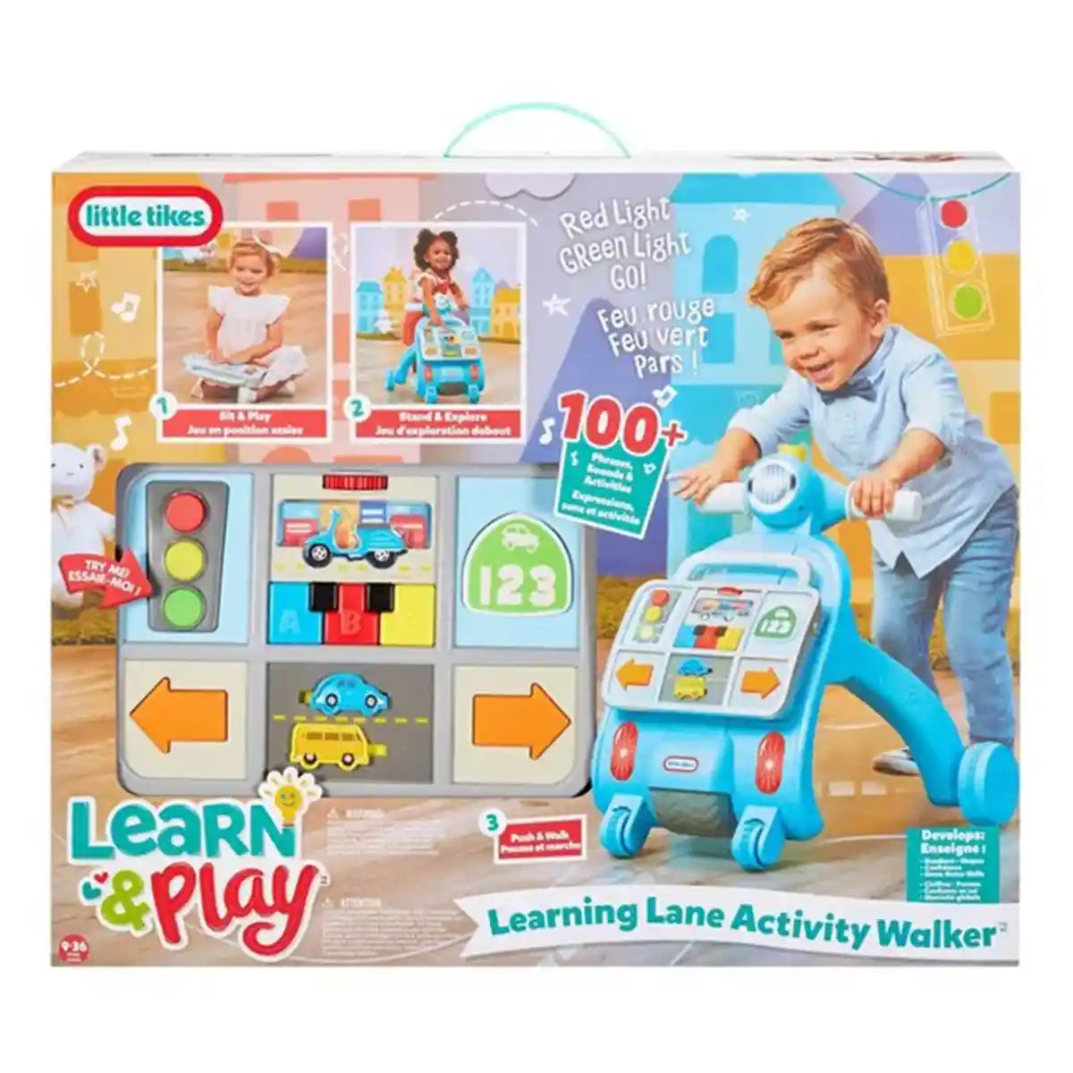 مشاية ليتل تايكس التعليمية التفاعلية، مشاية أطفال تفاعلية بطابع القيادة مزودة بأضواء وأصوات، تُعلّم الأشكال والألوان والحروف، وتشجع على المشي المبكر، مناسبة للأعمار من ١٢ شهرًا فما فوق، ألعاب تنمية وأنشطة مبكرة