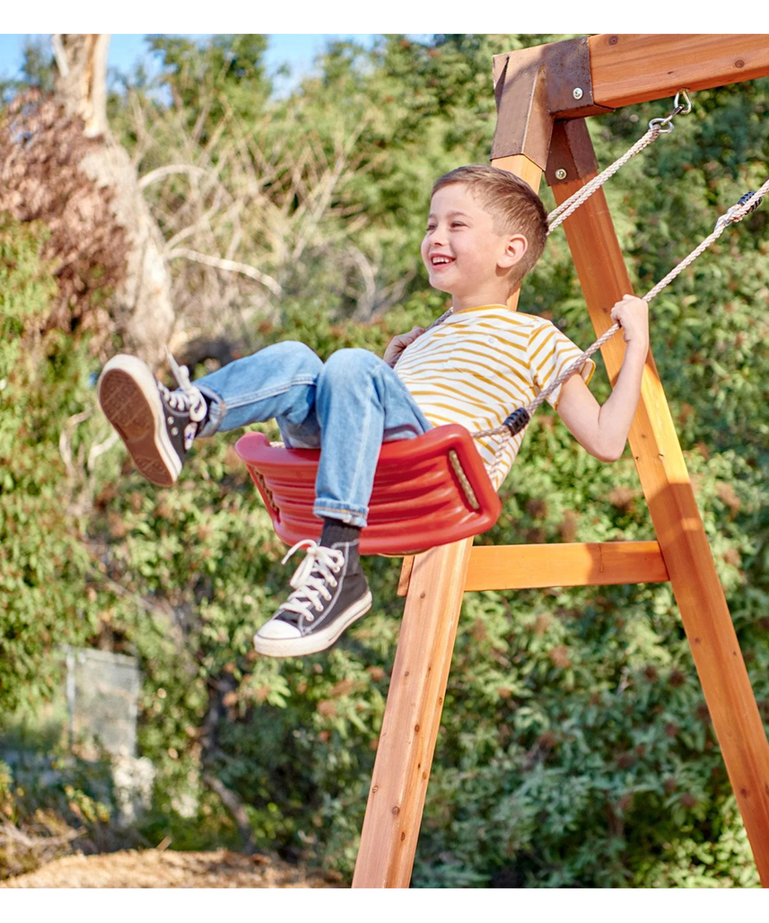 مجموعة ألعاب خارجية من ليتل تايكس مغامرات الدب من الخشب الحقيقي، ملعب خشبي في الفناء الخلفي مع أراجيح، وزحليقة، ونادي، وشبكة شحن، وبرج مراقبة، للأعمار من 3 سنوات فما فوق، مجموعات ألعاب ومعدات ملعب