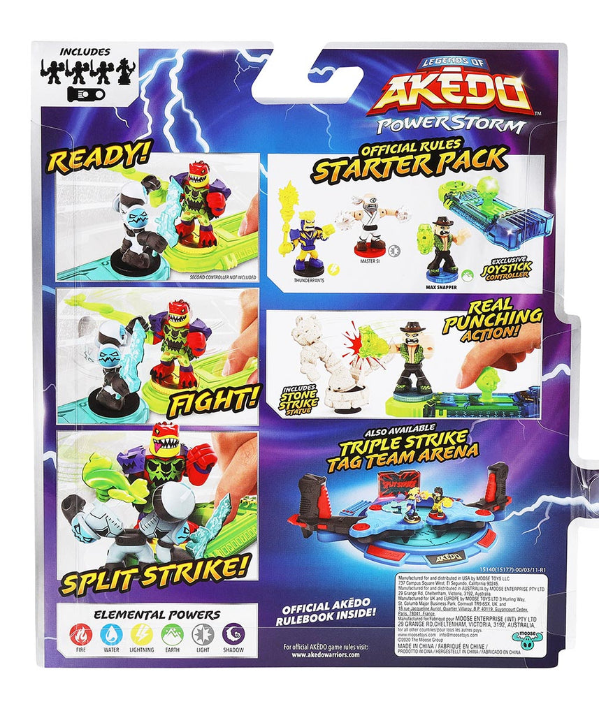 مجموعة أكيدو ليجندز أوف باورستورم الرسمية للمبتدئين مع 3 محاربين صغار، وحدة تحكم حصرية، وقطعة تدريب، لعبة أكشن للأطفال، للأعمار من 6 سنوات فما فوق - مجموعات لعب