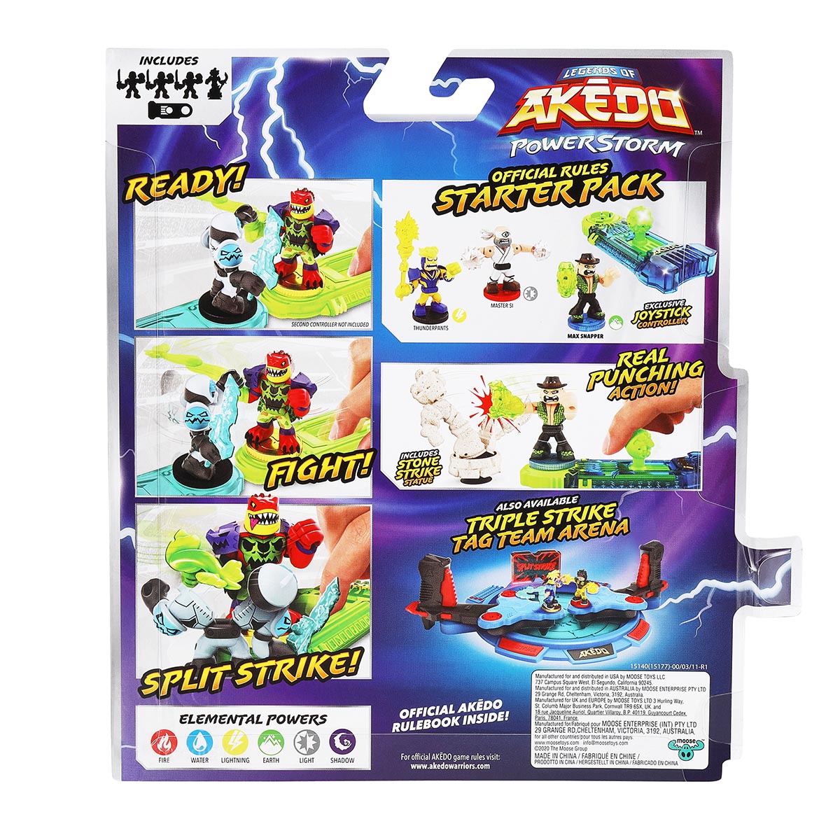 مجموعة أكيدو ليجندز أوف باورستورم الرسمية للمبتدئين مع 3 محاربين صغار، وحدة تحكم حصرية، وقطعة تدريب، لعبة أكشن للأطفال، للأعمار من 6 سنوات فما فوق - مجموعات لعب