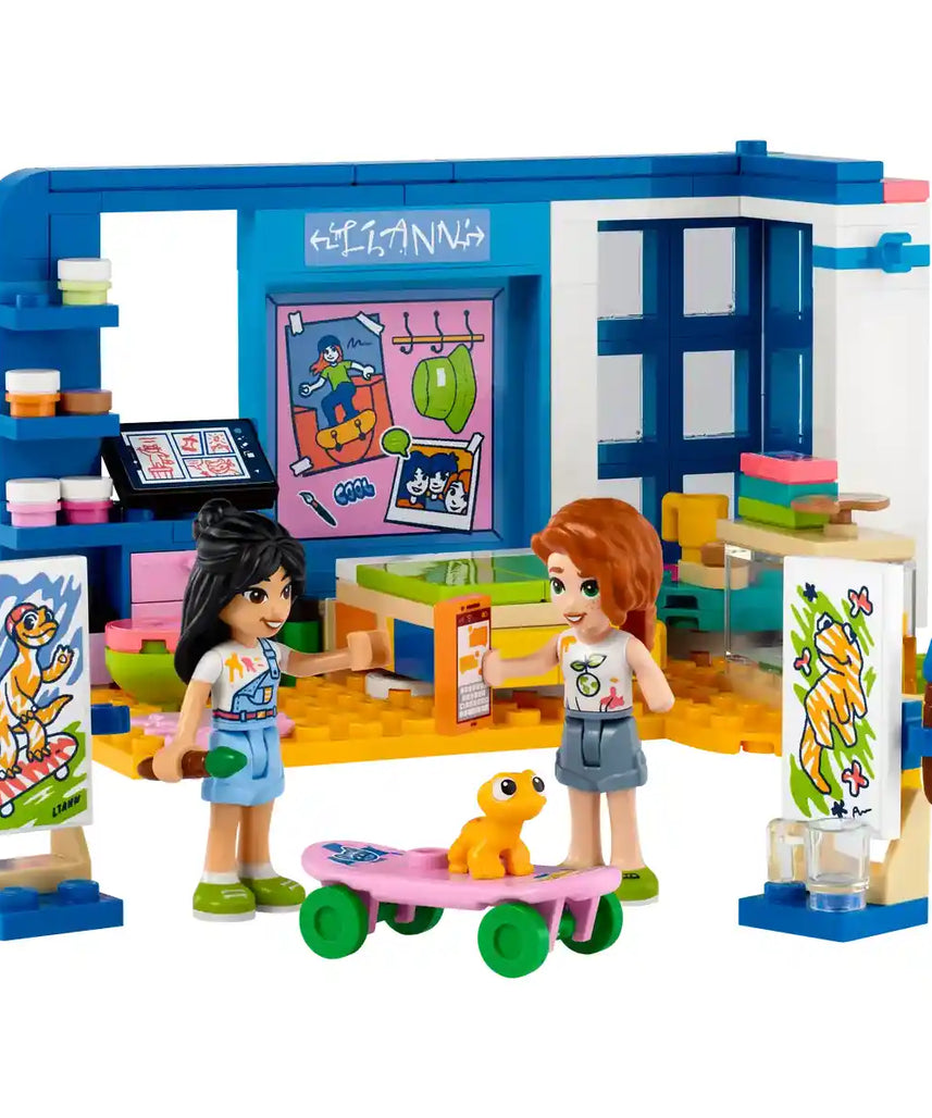 مجموعة ألعاب غرفة نوم ليان 41739 من ليجو فريندز، ذات طابع فني، مع دمى صغيرة، ووزغة أليفة، وإكسسوارات للأطفال من سن 6 سنوات فما فوق