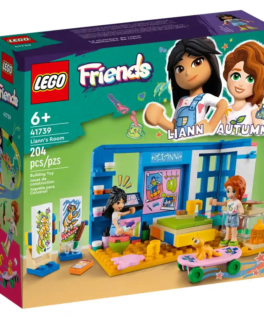 مجموعة ألعاب غرفة نوم ليان 41739 من ليجو فريندز، ذات طابع فني، مع دمى صغيرة، ووزغة أليفة، وإكسسوارات للأطفال من سن 6 سنوات فما فوق